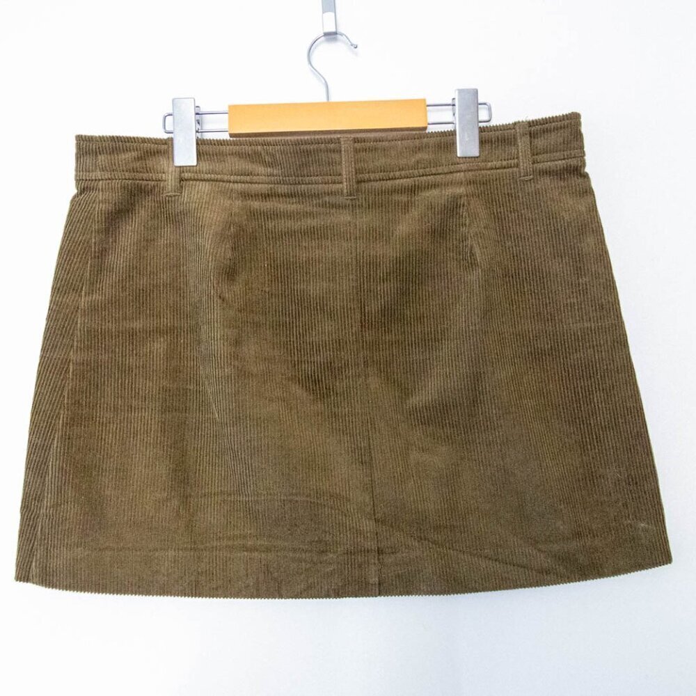 H&M Olive Green Corduroy Mini Skirt